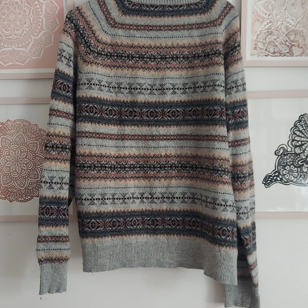 J. CREW striped XL wool Sweater
